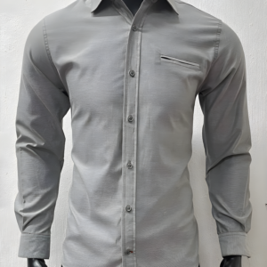 Camisa Slim Lisa Gris