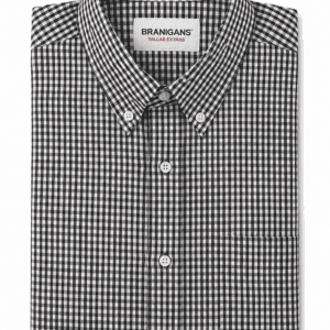 Camisa Hombre Manga Corta Talla Extra — Cuadros Negros
