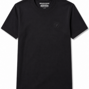 Playera Cuello Redondo Hombre — Negra — Corte Slim
