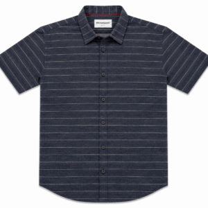 Camisa Hombre Manga Corta Slim — Rayas Horizontales