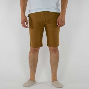 BERMUDA DE GABARDINA SLIM CAMEL