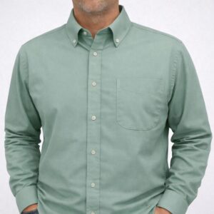 Camisa Regular Lisa Verde Ba