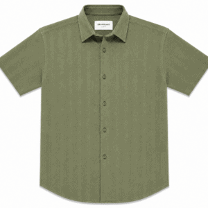 Camisa Hombre Manga Corta Slim — Lisa Verde