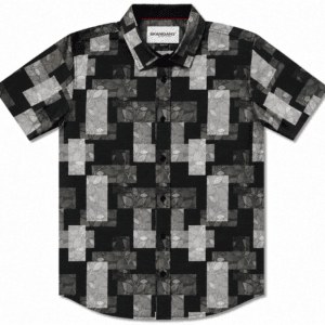 Camisa Hombre Manga Corta Slim — Verano Negro