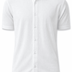 Camisa Hombre Manga Corta Slim — Lisa Blanca