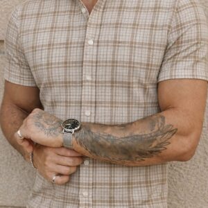 CAMISA SLIM LISA MANGA CORTA