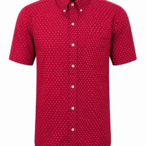 Camisa Hombre Manga Corta Amplia — Corbatera rojo