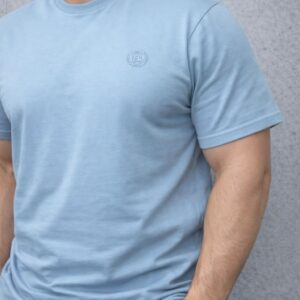Playera Cuello Redondo Azul