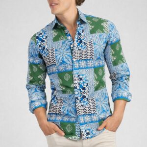 Camisa Slim Manga Larga