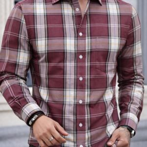 Camisa Slim Manga Larga