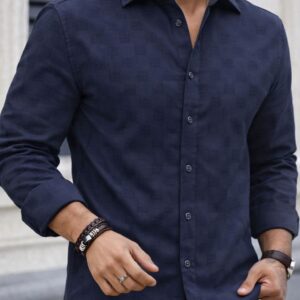 Camisa Slim Manga Larga