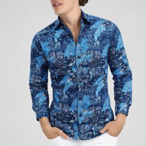 Camisa Slim Manga Larga