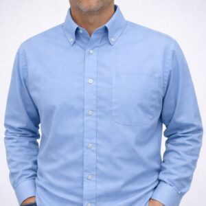 Camisa Regular Lisa Azul C