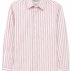 Camisa Hombre Manga Larga Rayas – Rojas – Corte Slim