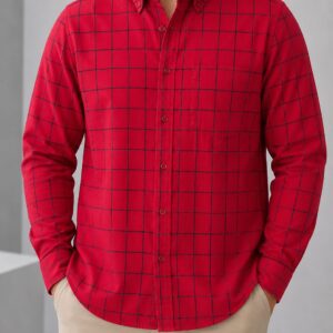Camisa Amplia Manga Larga Roja