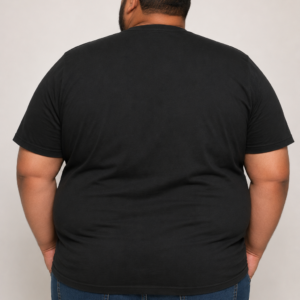Playera Cuello Redondo Negra T/E