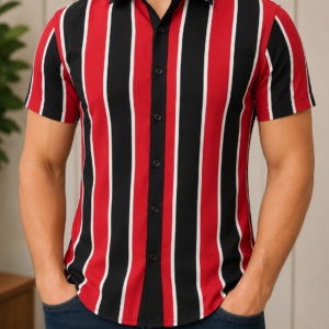Camisa Slim Manga Corta Atlas