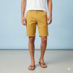 BERMUDA DE GABARDINA ESTAMPADA