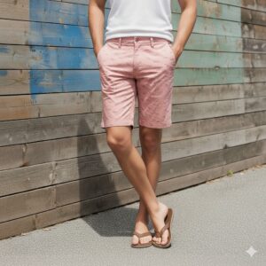 BERMUDA DE GABARDINA ESTAMPADA