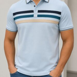 PLAYERA TIPO POLO AZUL