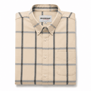 Camisa Hombre Manga Larga Talla Extra — Crema
