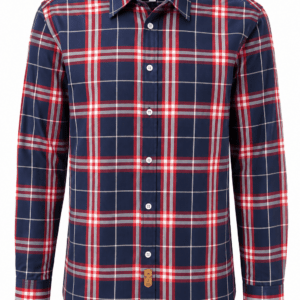 Camisa Hombre Manga Larga Cuadros – Azul con rojo – Corte Slim