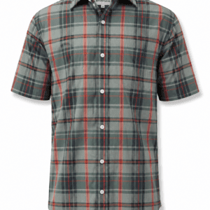 Camisa Hombre Manga Corta Amplia — Cuadros B2