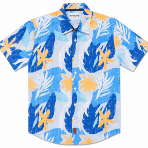 Camisa Hombre Manga Corta Slim — Playa Azul