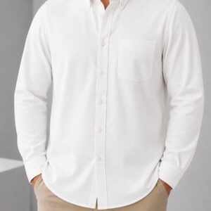 Camisa Amplia Manga Larga Blanca C/T