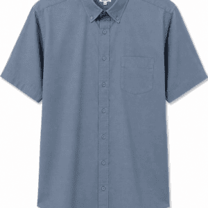 Camisa Hombre Manga Corta Amplia — Lisa Azufre