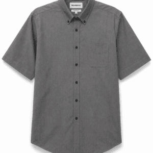 Camisa Hombre Manga Corta Amplia — Lisa Gris